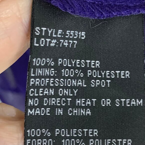 Blondie Nites Purple Chiffon Pleated Jeweled Strapless Cocktail Dress 3 Prom - Picture 11 of 12